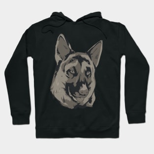 A German Shepherd head  transparent Drawing Hoodie